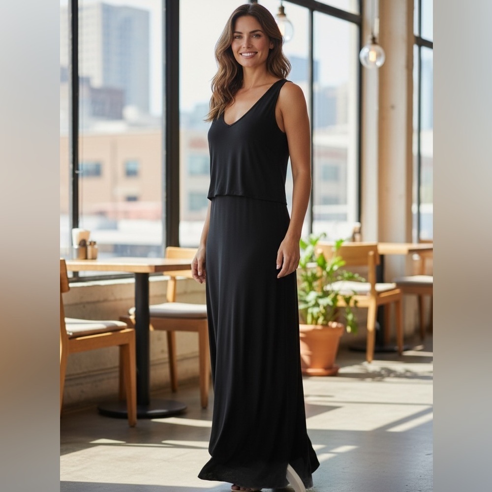 Boston proper maxi black dressy dress, xs